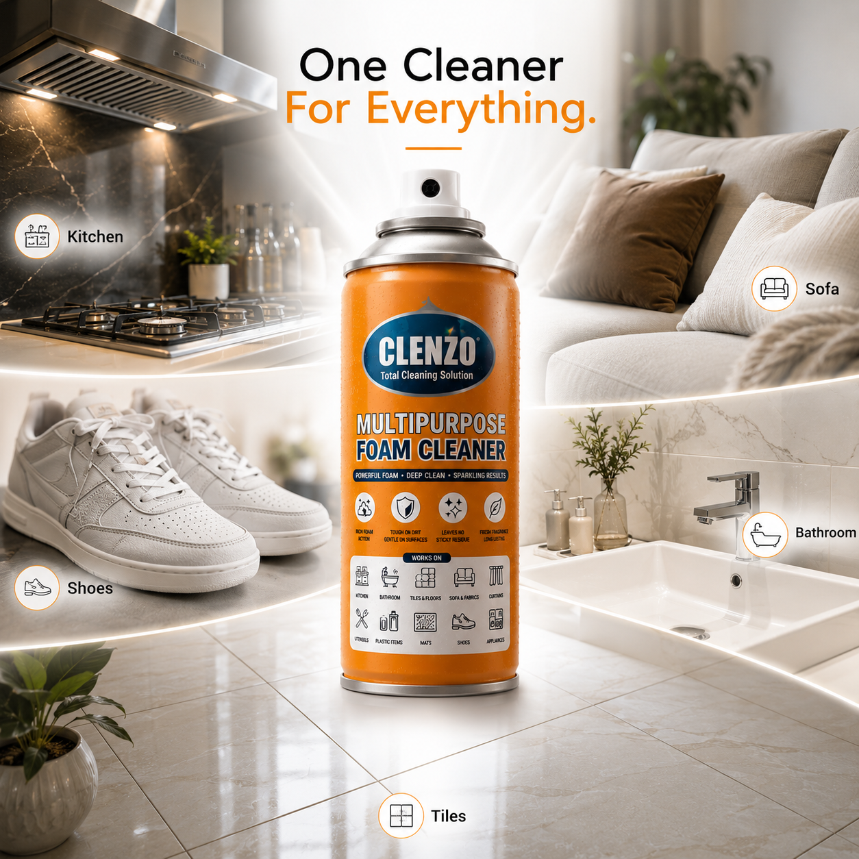 Clenzo Multipurpose Foam Cleaner| BOGO Offer