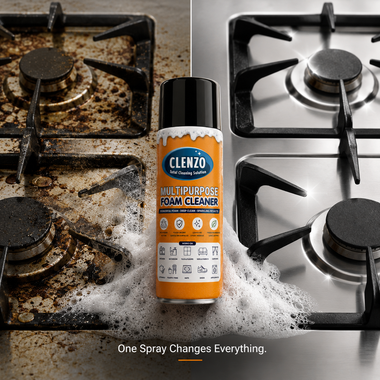 Clenzo Multipurpose Foam Cleaner| BOGO Offer