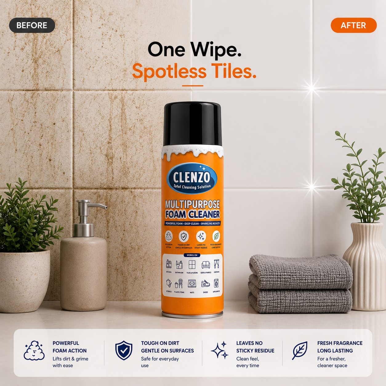 Clenzo Multipurpose Foam Cleaner| BOGO Offer